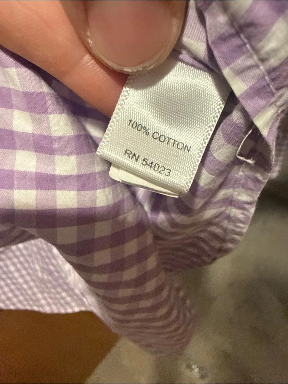 Banana Republic Lavender Gingham Dress Shirt